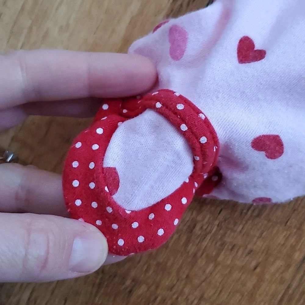 Circo Girls Pink polka Dot‎ Mom Footie and Carters Pink Heart Footie 3M